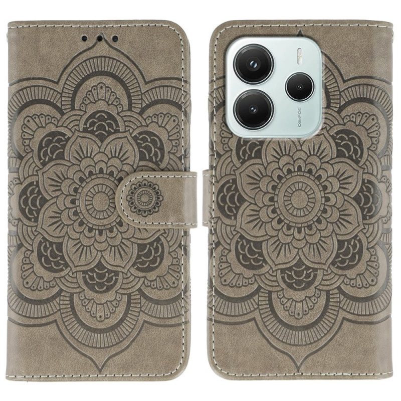 Lederhüllen Xiaomi Redmi Note 14 5g Handyhülle Mandala-design
