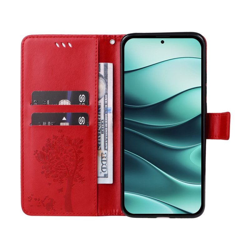 Lederhüllen Xiaomi Redmi Note 14 5g Katze Und Baum (lnaière)