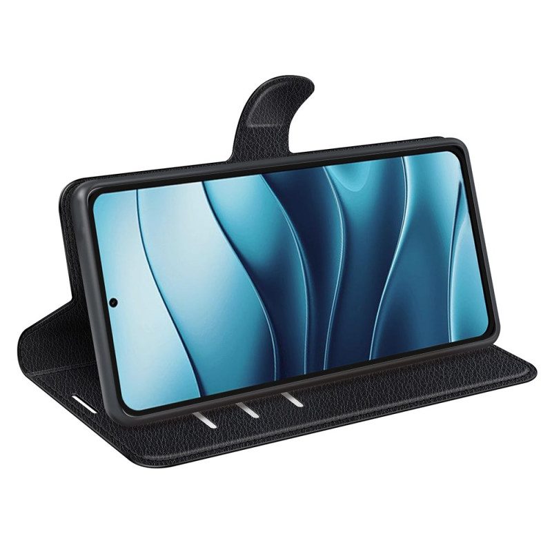 Lederhüllen Xiaomi Redmi Note 14 5g Klassisches Litschi-kunstleder