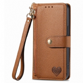 Lederhüllen Xiaomi Redmi Note 14 5g Rfid Mit Geldbörse Und Rfid-reißverschlusstasche