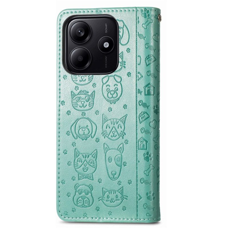 Lederhüllen Xiaomi Redmi Note 14 5g Tiere