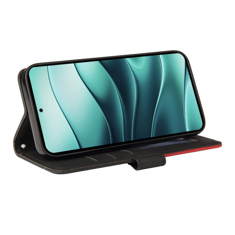 Lederhüllen Xiaomi Redmi Note 14 5g Zweifarbige Grafik