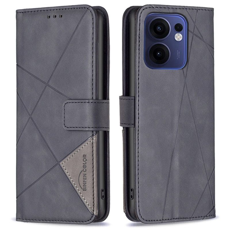 Lederhüllen Für Oppo Reno 13f 4g / 5g / 13 Fs 5g Geometrisches Muster Binfen Color