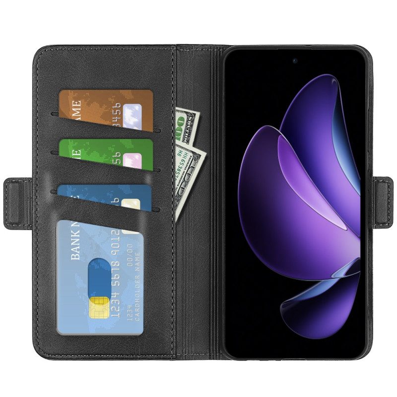 Lederhüllen Oppo Reno 13f 4g / 5g / 13 Fs 5g Doppelverschluss