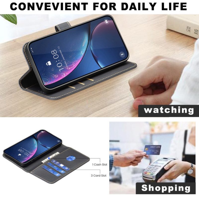 Lederhüllen Oppo Reno 13f 4g / 5g / 13 Fs 5g Handyhülle Kunstleder Binfen Farbe