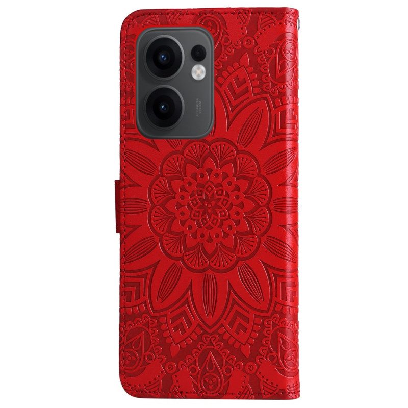 Lederhüllen Oppo Reno 13f 4g / 5g / 13 Fs 5g Handyhülle Mandala