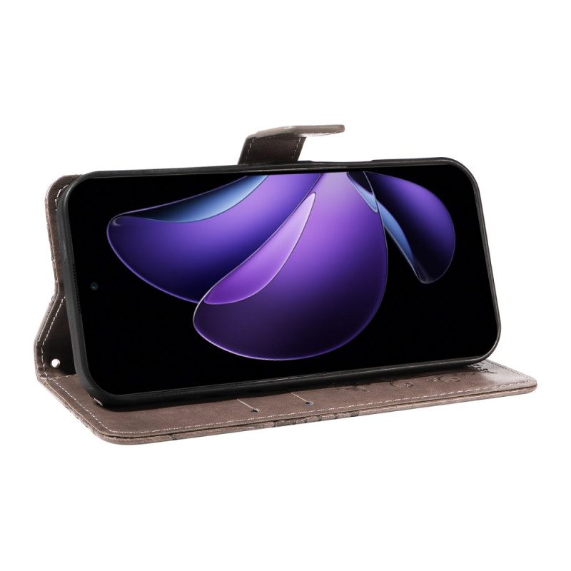 Lederhüllen Oppo Reno 13f 4g / 5g / 13 Fs 5g Handyhülle Riesenschmetterlinge