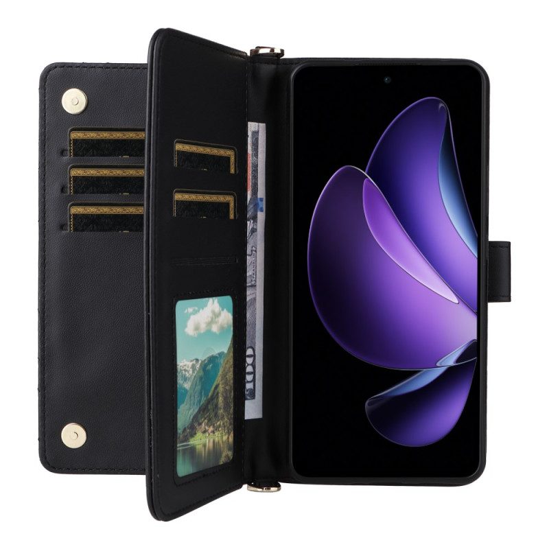 Lederhüllen Oppo Reno 13f 4g / 5g / 13 Fs 5g Premium-retro-schultertasche Mit Lanyard