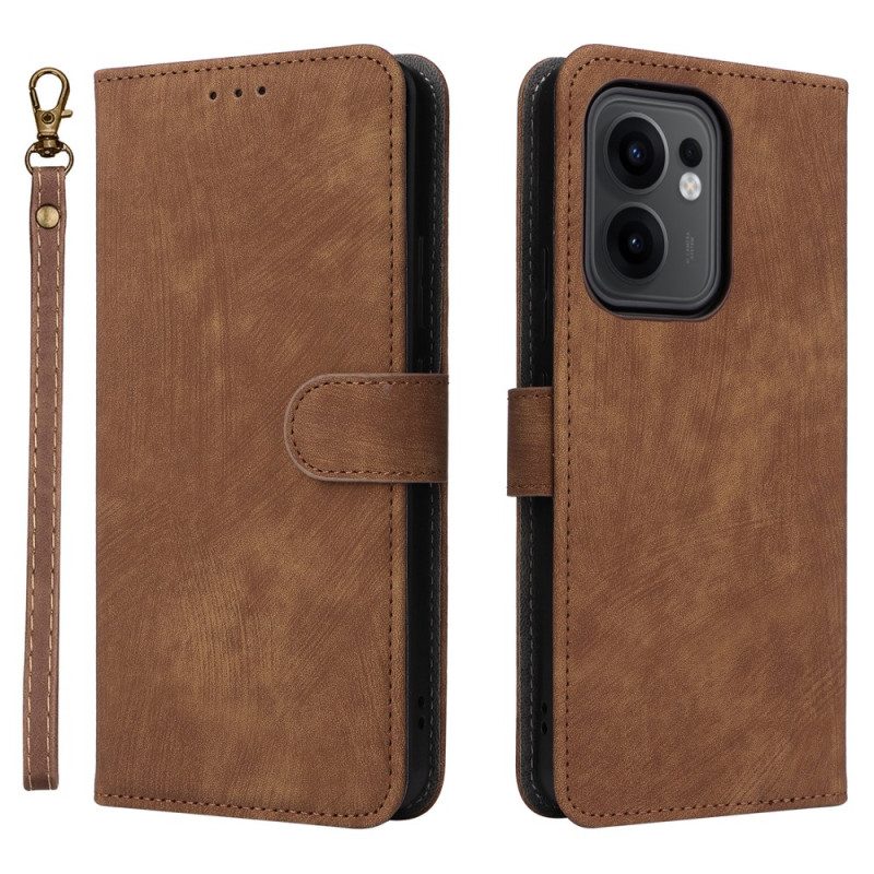 Lederhüllen Oppo Reno 13f 4g / 5g / 13 Fs 5g Rfid-geldbörsen-lanyard