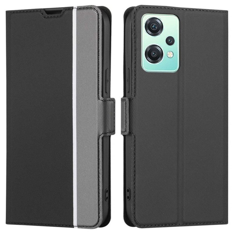 Lederhüllen Für OnePlus Nord CE 2 Lite 5G Zweifarbiger Lederstil