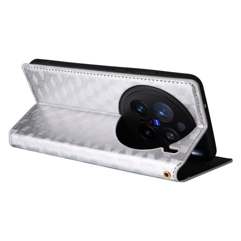 Flip Case Vivo X200 Pro Handyhülle Rautenmuster