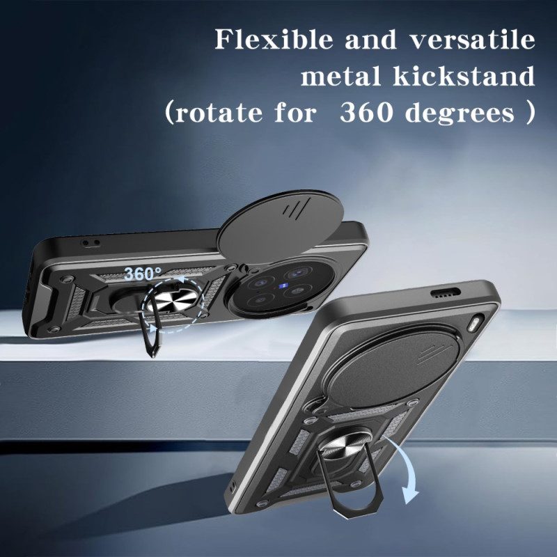 Hülle Für Vivo X200 Pro Schiebebare Kameraabdeckung Und Integrierter Ständer