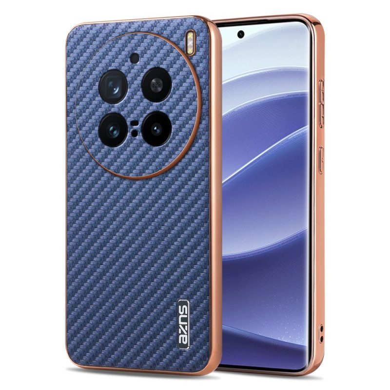 Hülle Vivo X200 Pro Handyhülle Geldbörse Mit Reißverschluss Aus Kohlefaser