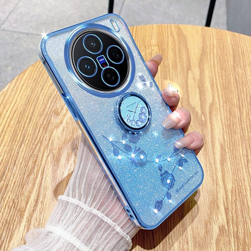 Hülle Vivo X200 Pro Handyhülle Ständer Mit Blumen Und Strasssteinen (kadem)