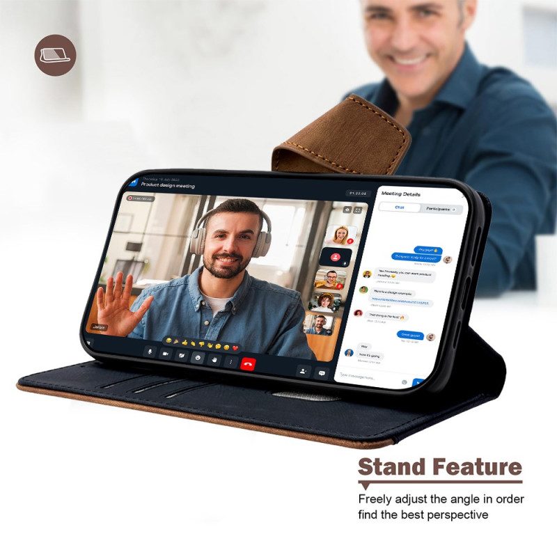 Lederhüllen Vivo X200 Pro Handyhülle 6-lagiger Rfid-schutz