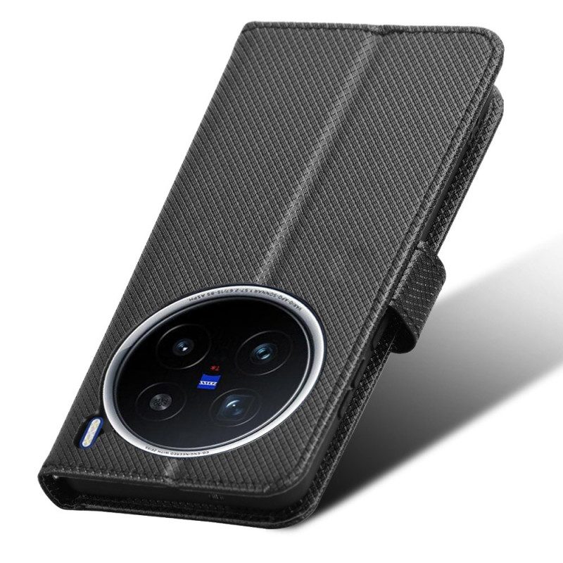 Lederhüllen Vivo X200 Pro Handyhülle Diamantstruktur