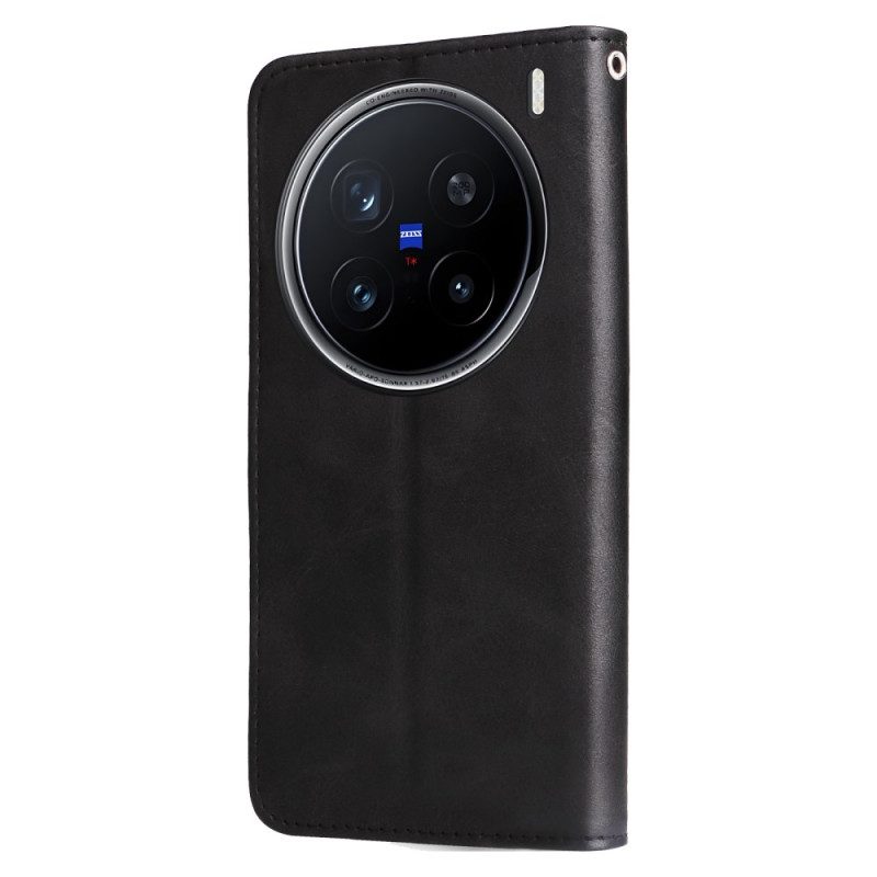 Lederhüllen Vivo X200 Pro Reißverschluss-geldbörse