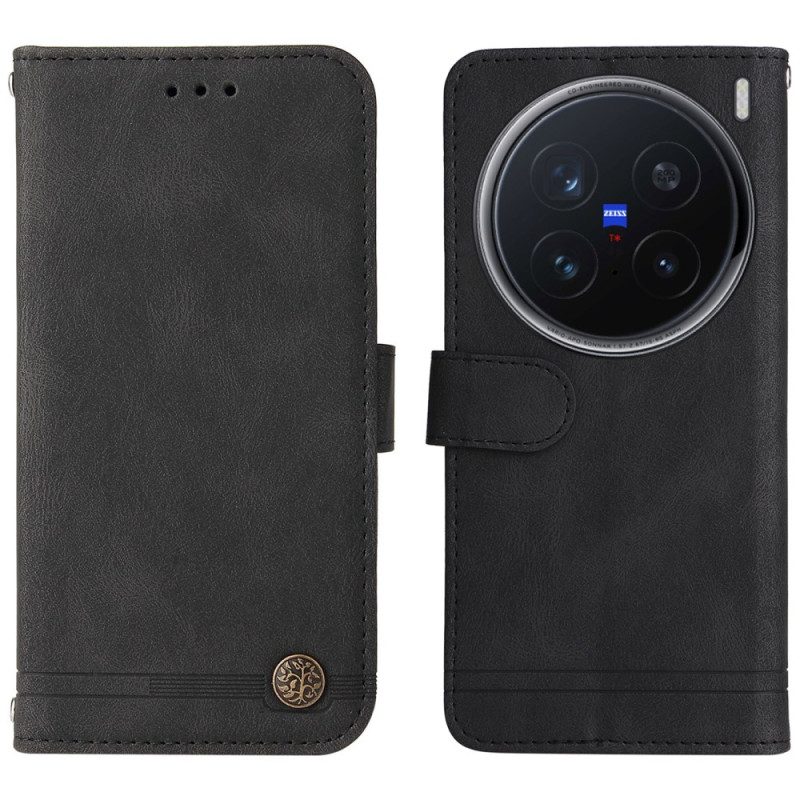 Lederhüllen Vivo X200 Pro Ziernieten In Wildlederoptik