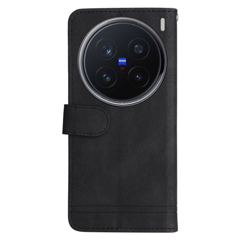 Lederhüllen Vivo X200 Pro Ziernieten In Wildlederoptik