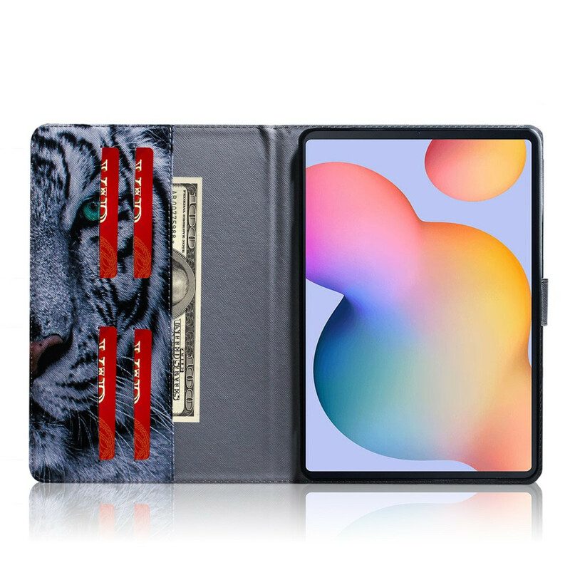 Lederhüllen Für Samsung Galaxy Tab S6 Lite Tigerkopf