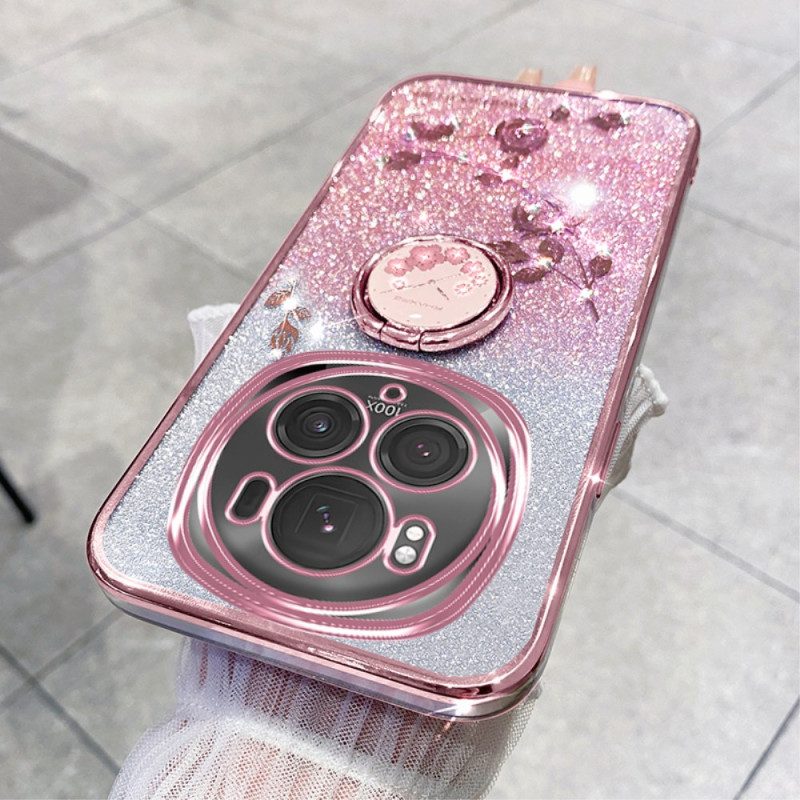 Hülle Honor Magic 6 Pro Handyhülle Blumen- Und Strass-stützring Kadem