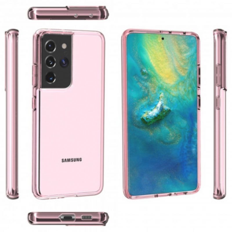 Handyhülle Für Samsung Galaxy S21 Ultra 5G Farbig Transparent