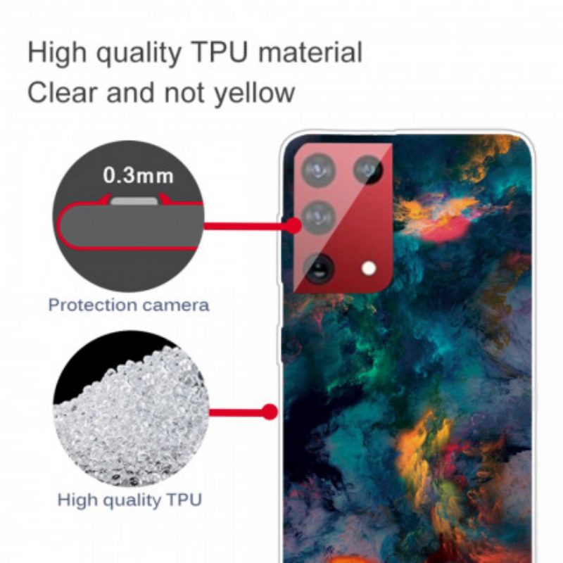 Hülle Für Samsung Galaxy S21 Ultra 5G Bunte Wolken