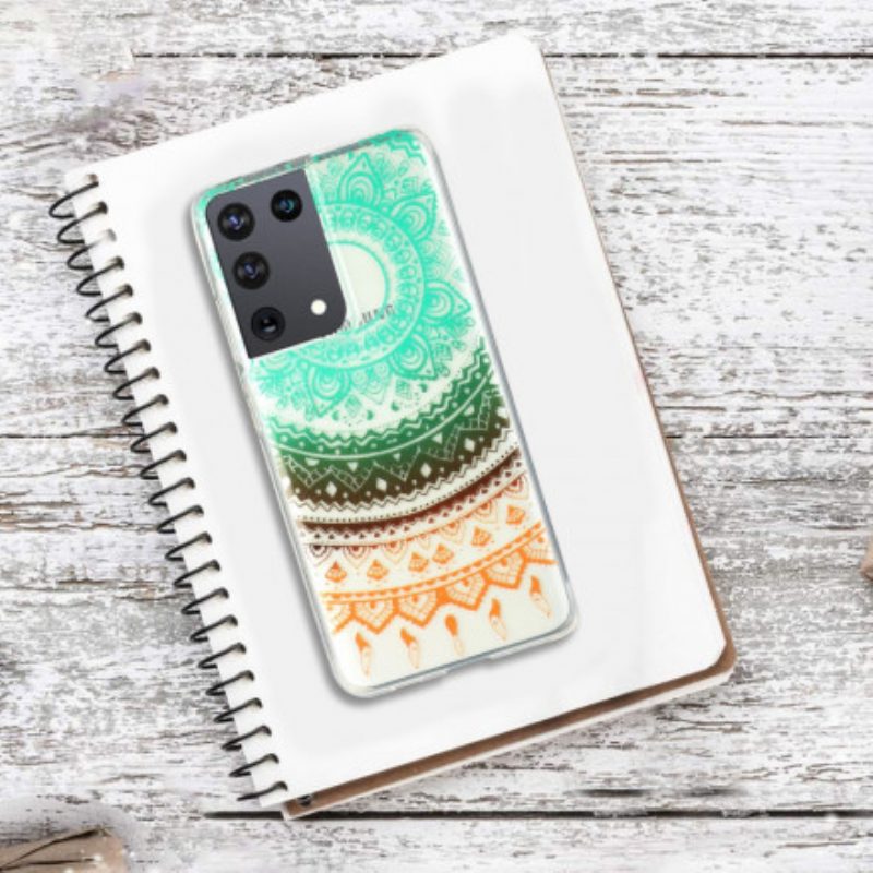 Hülle Für Samsung Galaxy S21 Ultra 5G Nahtloses Blumenmandala
