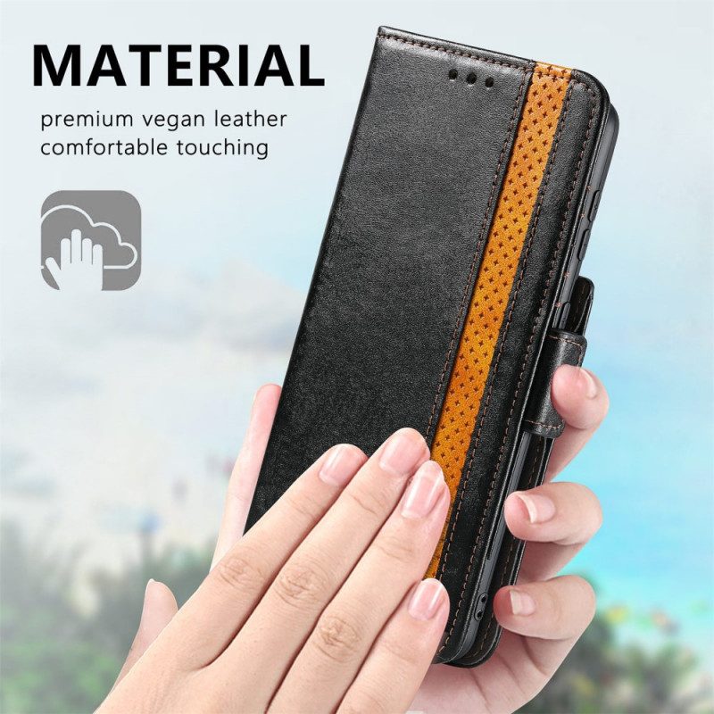Lederhüllen Für Samsung Galaxy S21 Ultra 5G Bicolor Doppelschließe Caseneo