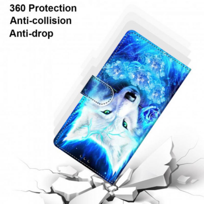 Lederhüllen Für Samsung Galaxy S21 Ultra 5G Magischer Wolf
