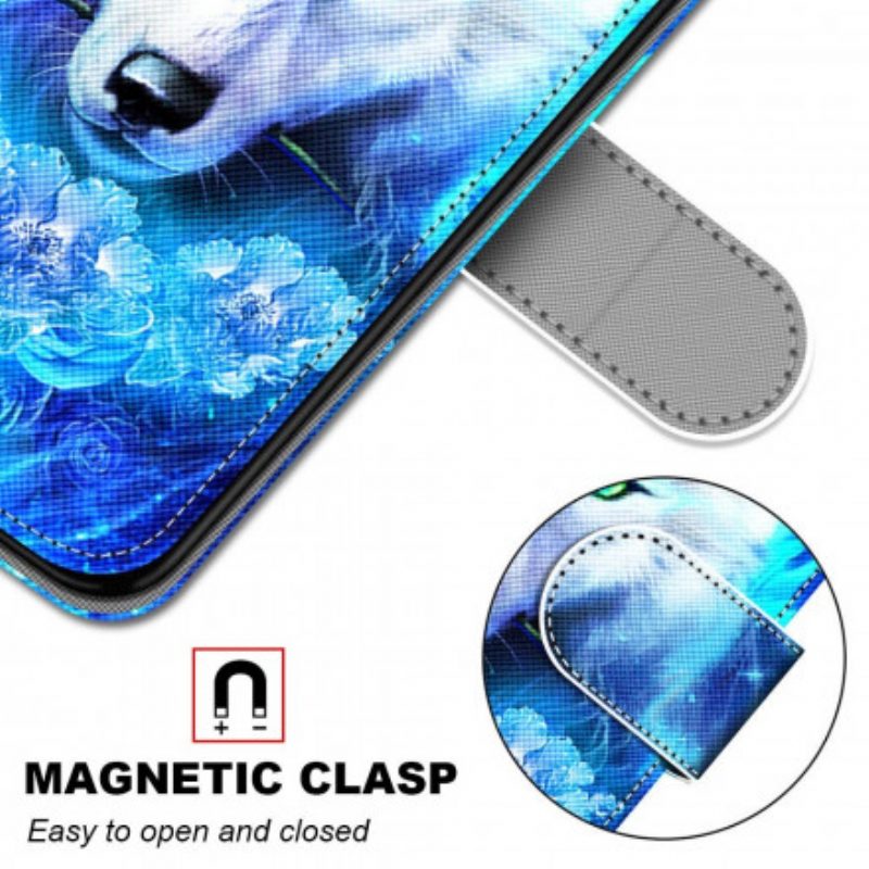 Lederhüllen Für Samsung Galaxy S21 Ultra 5G Magischer Wolf