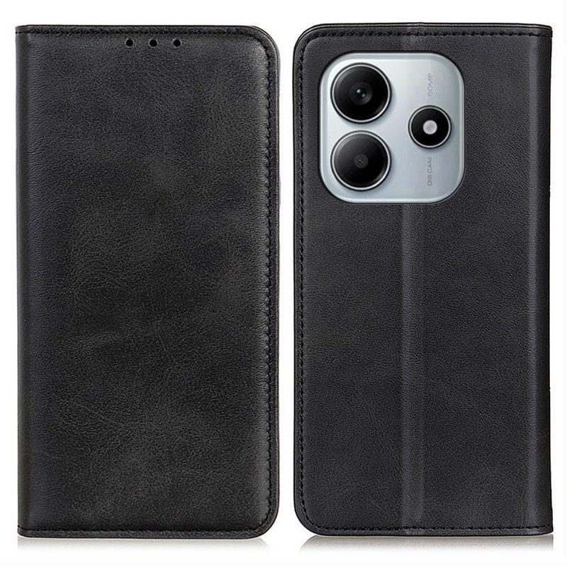 Flip Case Für Xiaomi Redmi Note 14 4g Lederstruktur