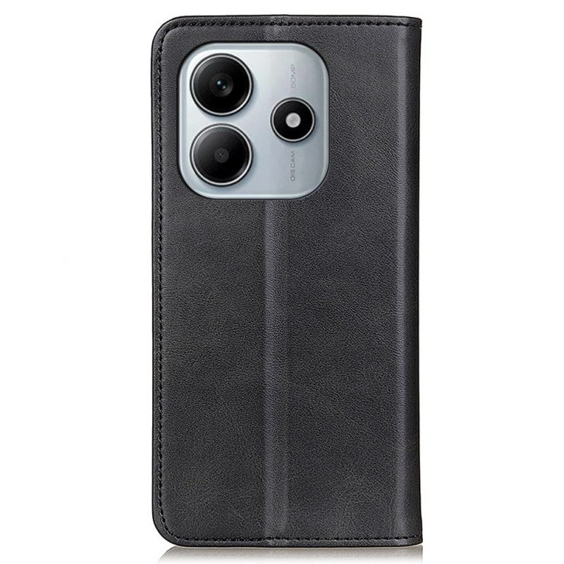 Flip Case Für Xiaomi Redmi Note 14 4g Lederstruktur