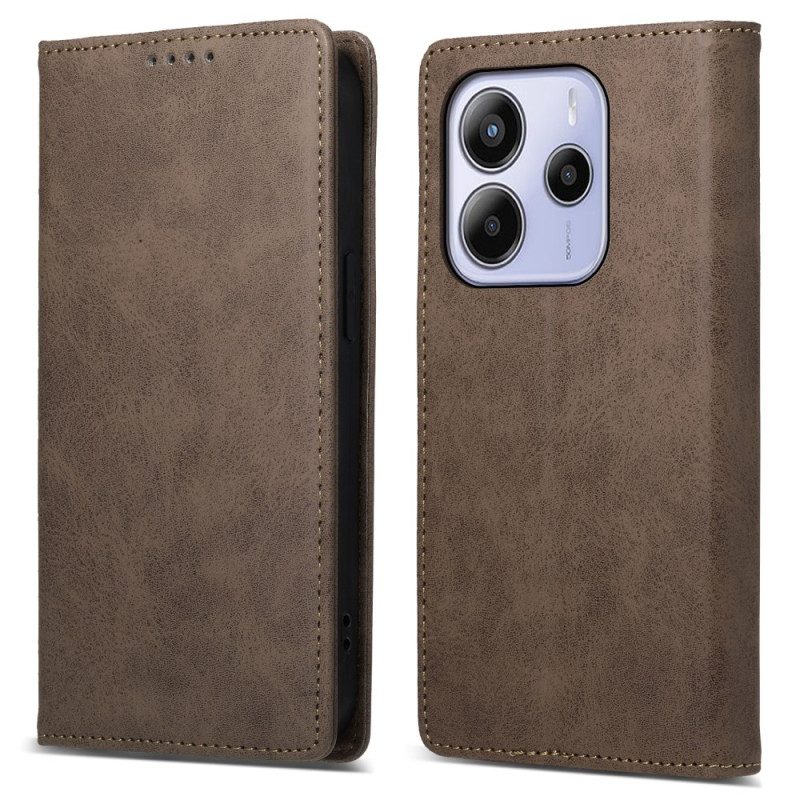 Flip Case Für Xiaomi Redmi Note 14 4g Vintage Rfid-schutz