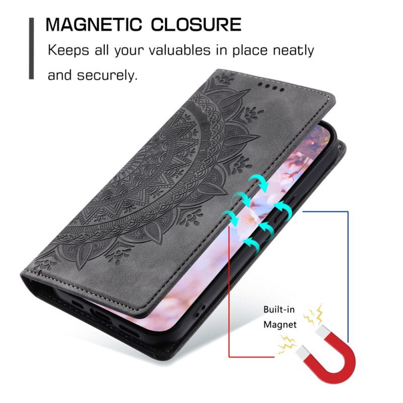 Flip Case Xiaomi Redmi Note 14 4g Mandala-wildlederoptik
