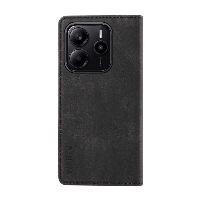 Flip Case Xiaomi Redmi Note 14 4g Ykatu Wildlederoptik In Hellbraun