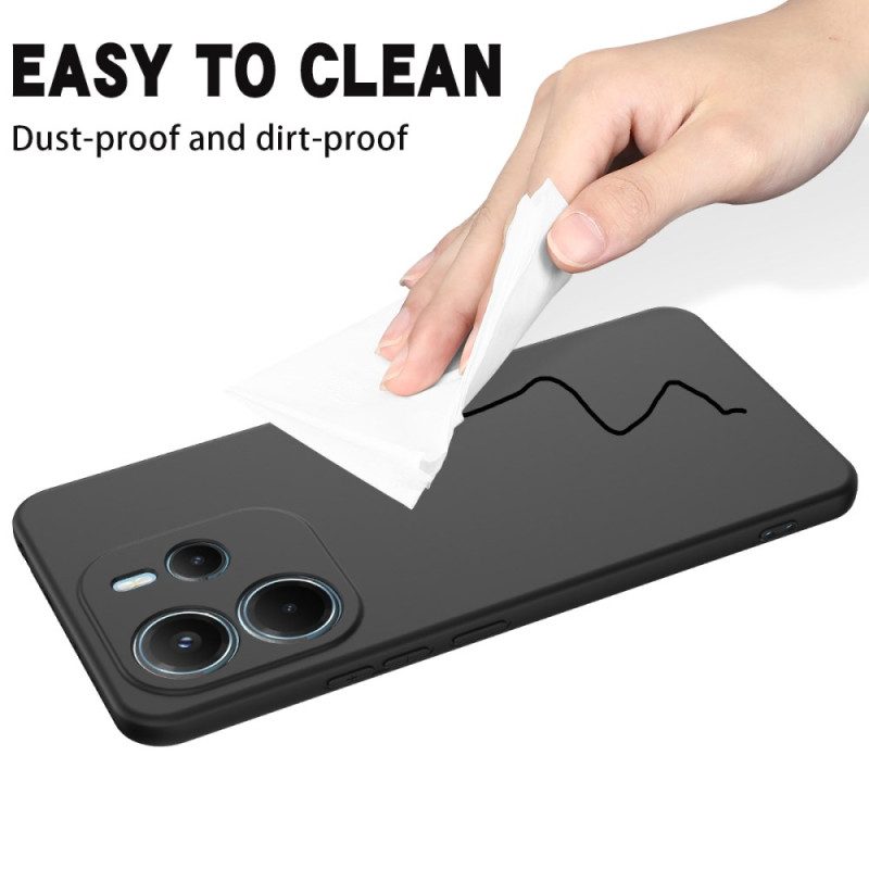 Hülle Für Xiaomi Redmi Note 14 4g Flüssigsilikon Mit Tragegurt