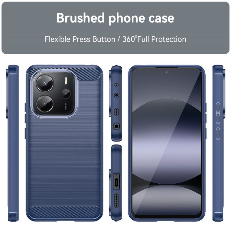 Hülle Xiaomi Redmi Note 14 4g Gebürstete Kohlefaser