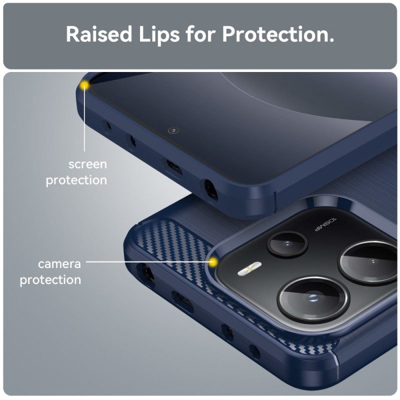 Hülle Xiaomi Redmi Note 14 4g Gebürstete Kohlefaser