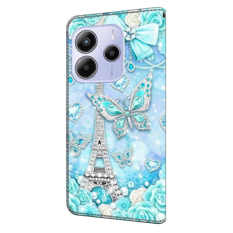 Lederhüllen Für Xiaomi Redmi Note 14 4g Eiffelturm Turm