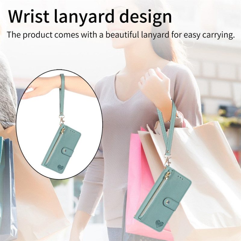 Lederhüllen Für Xiaomi Redmi Note 14 4g Geldbörse Mit Herzdesign