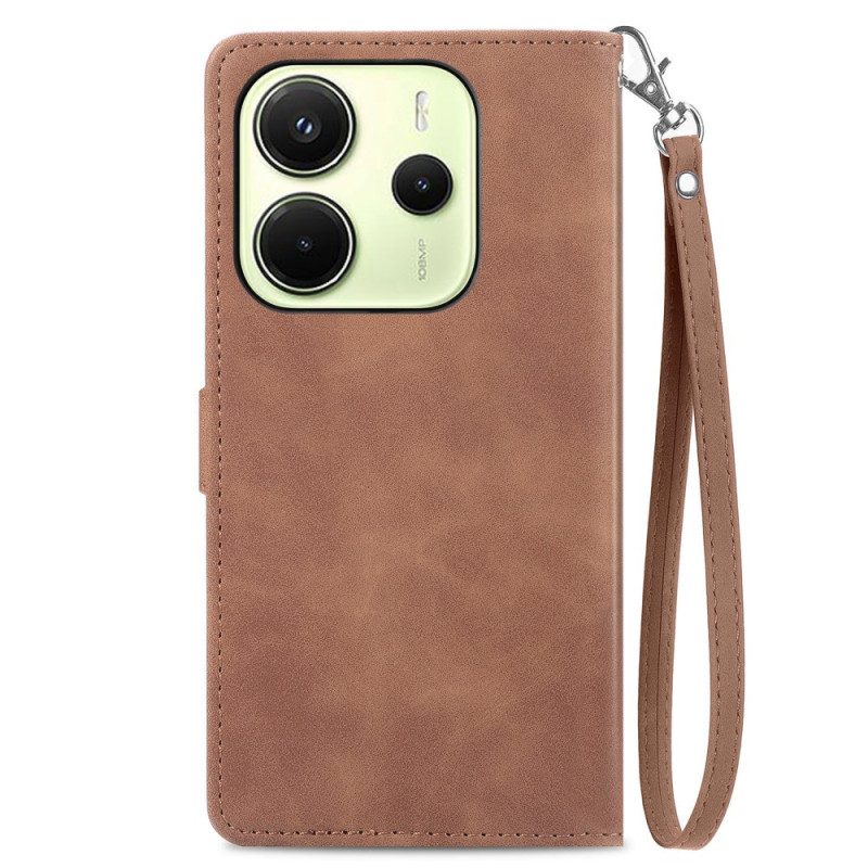 Lederhüllen Für Xiaomi Redmi Note 14 4g Geldbörse Mit Reißverschluss