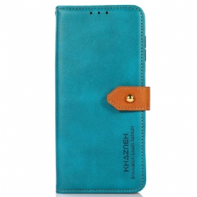 Lederhüllen Für Xiaomi Redmi Note 14 4g Khazneh Mit Goldverschluss