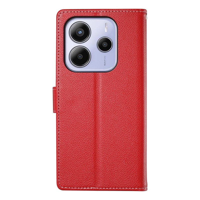 Lederhüllen Für Xiaomi Redmi Note 14 4g Klassisches Monochrom