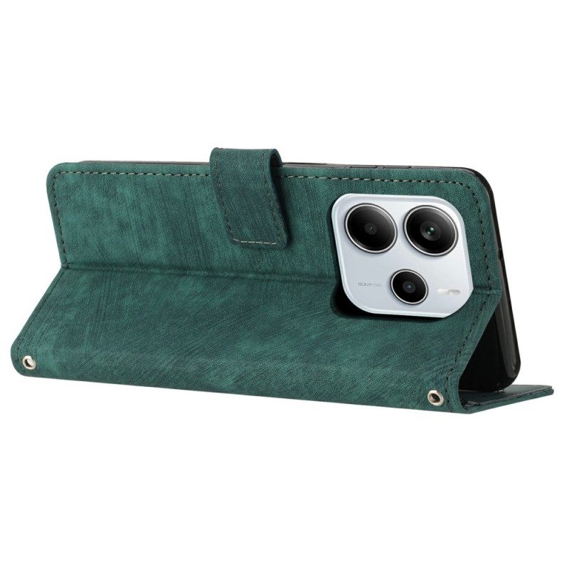 Lederhüllen Für Xiaomi Redmi Note 14 4g Retro-linien-design