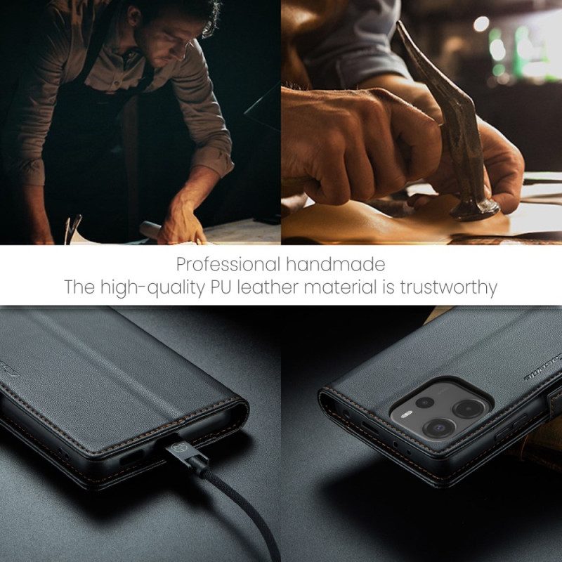 Lederhüllen Für Xiaomi Redmi Note 14 4g Rfid-blockierungstechnologie