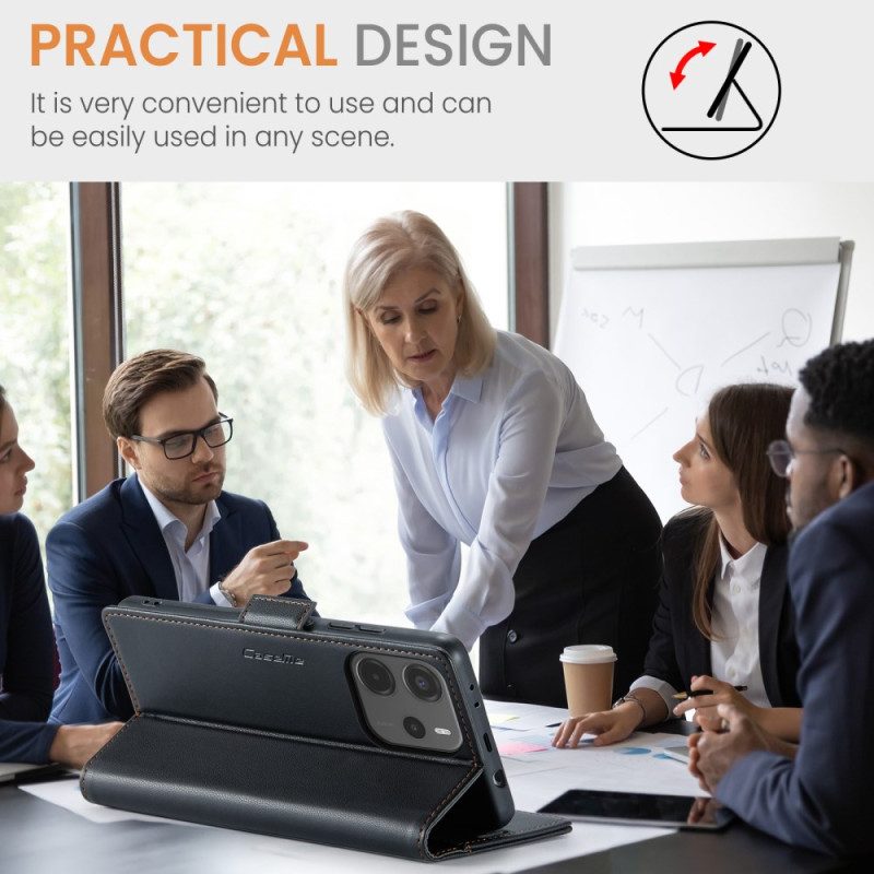 Lederhüllen Für Xiaomi Redmi Note 14 4g Rfid-blockierungstechnologie