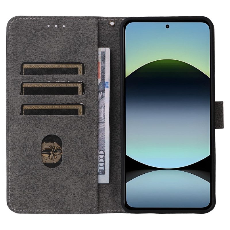 Lederhüllen Für Xiaomi Redmi Note 14 4g Rfid-schutz Wildlederoptik Mit Riemen