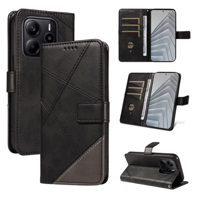 Lederhüllen Xiaomi Redmi Note 14 4g Geometrisches Design