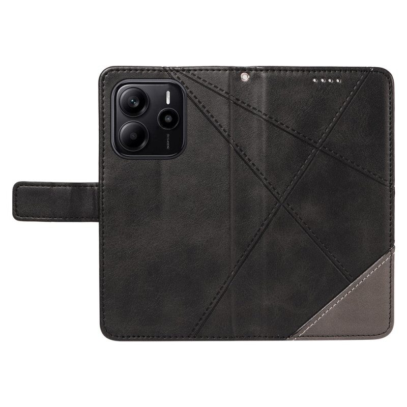 Lederhüllen Xiaomi Redmi Note 14 4g Geometrisches Design